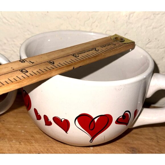 "Lets Hang" Heart Mug & Bowl Set With Sloth Design - Red & White Ceramic - Picture 4 of 5